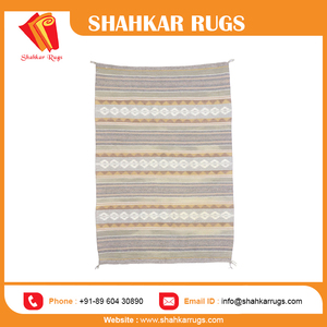 Tapis Kilim faits à la main Pile en peluche de haute qualité avec motif Chevron Fourniture en gros à bas prix pour le salon en vente - Product Image 4