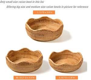 Cuenco para servir comida de ratán, diseño elegante de calidad superventas, perfecto para utensilios de cocina, comedor y catering para hoteles - Product Image 3