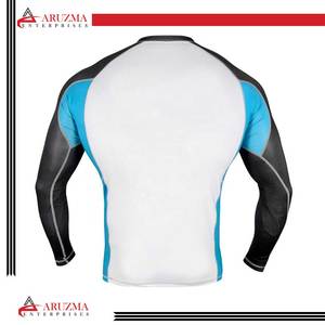 Tela de protección solar estilo deportivo de compresión multicolor sublimación completa para hombre con estampado personalizado para uso de MMA - Product Image 6
