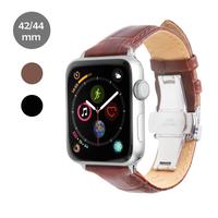 Correa de Reloj de Cuero Genuino para Hombre, con Logotipo Personalizado, de 38-44 mm, en Colores Negro/Marrón/Marrón Claro, Compatible con Relojes Inteligentes