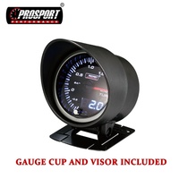 Untuk 216JDMTA-R Tachometer Digital Aluminium 52mm Baru Dial Hitam Lensa Berwarna Putih/Ambert Backlight Rentang 0~10.000 RPM