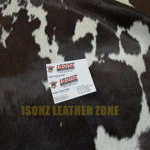 Tapis en cuir de vache, cuir de vache, poils longs/qualité supérieure - Product Image 1