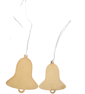 SIMPLE WOOD BELLS HANGING ORNAMENT HIGH QUALITY CHRISTMAS <b>TREE</b> DECORATION WITH HANGING ROPE - Product Image 1
