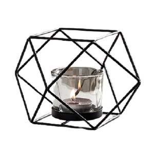 Portavelas de diseño fabuloso en portavelas de hierro y vidrio para uso en decoración de fiestas de bodas y eventos - Product Image 6