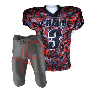 Vente en gros sur mesure Spandex Mesh 100% Polyester Orange & Noir Maillot de football américain Trous respirants Cousu fin - Product Image 2