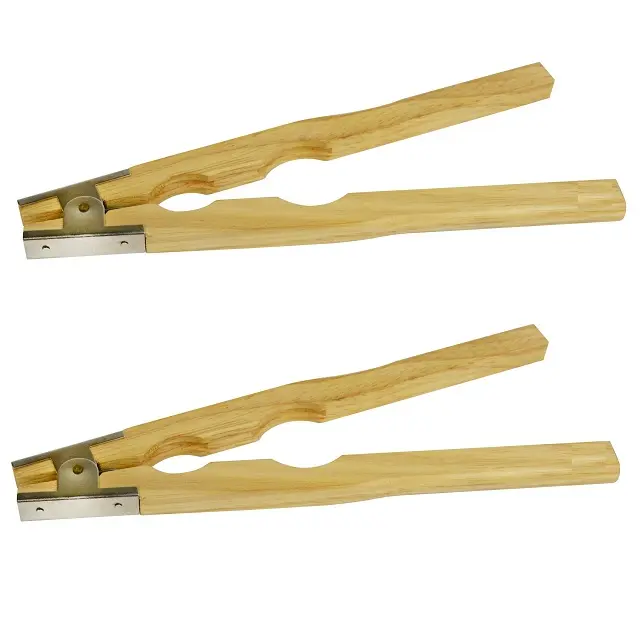 Wooden Ring Holding Vise Clamp Pliers with Spring Grips