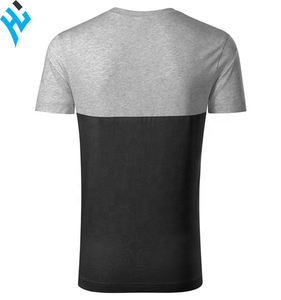 Nouvelle Arrivée Haute Offre Spéciale Qualité Hommes Lâche D'été T CHEMISES Deux Bloc de Couleur de Causalité Style Blanc 100% coton Ras Du Cou T-shirt - Product Image 2