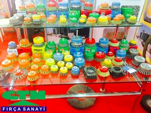 Rueda de desbarbado Industrial de 55mm, Copa abrasiva rotativa, alambre de nudo de latón prensado, amoladora angular de acero inoxidable, cepillo de eliminación de polvo - Product Image 3