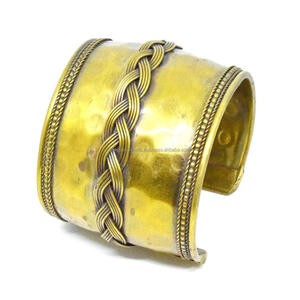 Indian brass cuff <b>for</b> arthritis <b>bangle</b> Bracelet Cuff Handmade Hammered Brass Cuff Bracelet / Brass Jewellery - Product Image 6