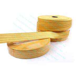 Ribete de encaje metálico de 2.5 cm de ancho para uniformes, trenza ceremonial, dorado, cómodo para vestir. - Product Image 1