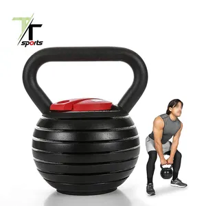 Haltère réglable en fonte pour entraînement, haltère de poids 9kg 18kg, kettlesport de haltérophilie, pour la musculation