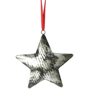 Nueva llegada árbol decoración de METAL negro y diseño de plata estrella de Navidad decoración interior ornamento colgante - Product Image 1