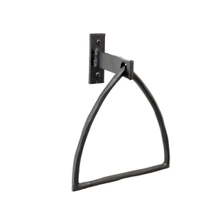 Anillo de toalla forjado a mano en forma de corazón, toallero hecho a mano de hierro forjado para baño y cocina - Product Image 3