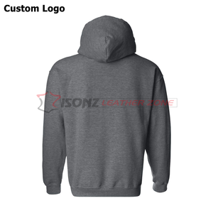 Chaqueta con capucha y cremallera de poliéster pesado para hombre, sudadera de alta calidad con capucha, diseño forrado con estampado de sublimación OEM, patrón sólido - Product Image 2