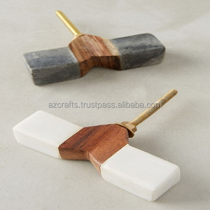 Tiradores y perillas de diseño moderno de madera de resina para cajones para cocina, dormitorio, baño, sala de estar, muebles de Hospital de Hotel - Product Image 5