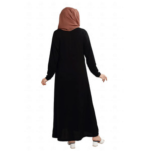 Abaya ชุดเดรสแฟชั่นของผู้หญิง,ชุดอาบายามุสลิมแขนยาวสีดำแบบลำลองสวยที่สุดดีไซน์ใหม่ล่าสุดปี2022 - Product Image 2
