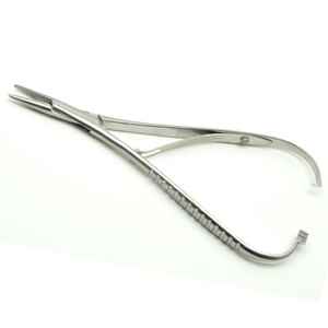 Sharpinst Stainless Steel Black Color 17 CM Hair Extension Pliers with Soft Black Rexine <b>Zipper</b> Case - Product Image 1
