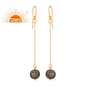 Livraison gratuite de bijoux en argent Sterling véritable, fournisseur de diamants, ensemble de perle, chaîne de perle, crochet, boucles d'oreilles, fabricant - Product Image 1