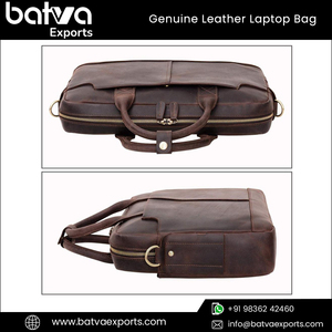 Chất Lượng Cao Cấp 15.6 Inch Chính Hãng Người Đàn Ông Da Của Máy Tính Xách Tay Messenger Văn Phòng Vali Với Độn Bảo Vệ Túi Xách Cho Doanh Nghiệp - Product Image 3