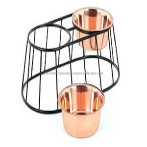 Stainless Steel Iron Wire <b>Stand</b> Modern Design Outdoor Use Durable Handmade Pet <b>Dog</b> Feeder <b>Bowl</b> - Product Image 3