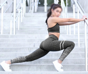 Venta al por mayor de ropa de Fitness entrenamiento corriendo estiramiento gimnasio usar pantalones de Yoga medias de las mujeres - Product Image 5