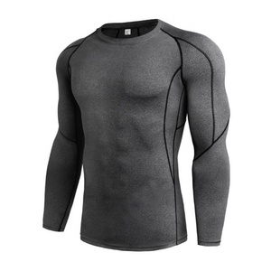 Unisex Fitness Compression Shirt <b>Base</b> <b>Layer</b> Top Long Sleeve T-Shirt Spandex/Nylon Sports Gear Tights for Running Gym Workout - Product Image 3