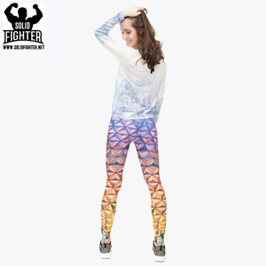 High Quality Solid Custom Printed Breathable Windproof Yoga Leggings for Women High Elastic Spandex/Nylon Fitness Wear Wholesale - Product Image 5