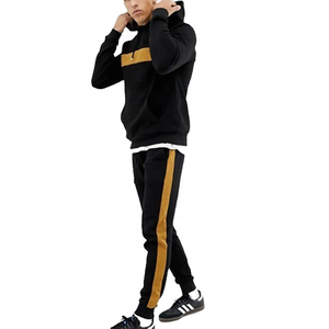Conjunto de chándal informal para hombre, ropa deportiva de invierno para exteriores, chándal de poliéster holgado, chaqueta de bloque de Color de talla grande, venta al por mayor - Product Image 3