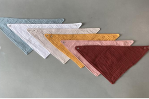 Modern Bandana Drool Bibs for <b>Babies</b> Toddlers Waterproof Silicone Organic Cotton Printed <b>Muslin</b> Bandana Bibs Customizable OEM - Product Image 4