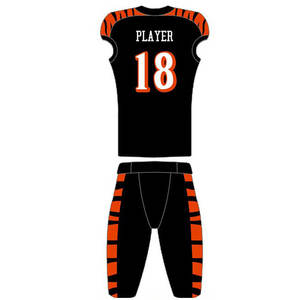 Dernières design American Football uniforme professionnel sublimée imprimé tissu 100% polyester - Product Image 6