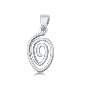 Handmade Designer Top Selling Manufacturer 925 Sterling <b>Silver</b> Plain Antique Spiral Pendant Jewelry Christmas Wedding Gifts - Product Image 1