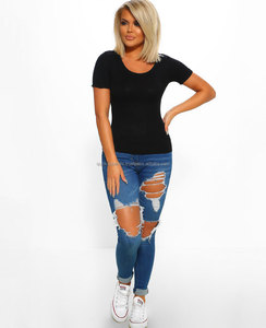 Camiseta de Algodón Premium de Lujo para Mujer, Ropa Casual de Tallas Grandes, Fabricante OEM ODM, MOQ Bajo - Product Image 3