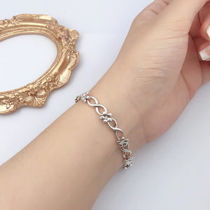 Pulseras de Plata de Ley de Taiwán con Circonita para Mujer, Modernas, para Regalo de Boda o Fiesta, 925 - Product Image 2