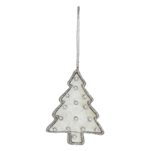 Décorations de Noël et de vacances Ornement de décoration d'arbre de Noël en velours royal brodé à la main - Product Image 4