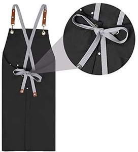 Delantal resistente personalizado para hornear, lienzo impreso con dos bolsillos, delantal de cocina con logotipo personalizado de algodón orgánico 100% - Product Image 4