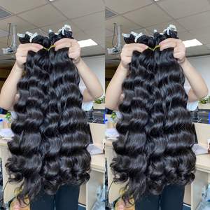 แคมโบติเดียนเกรด100ก. แบบตรงหรูหรา100% ไม่ผ่านกระบวนการผมมนุษย์แท้แบบไม่ผ่านการถักทอสีดำธรรมชาติ - Product Image 1