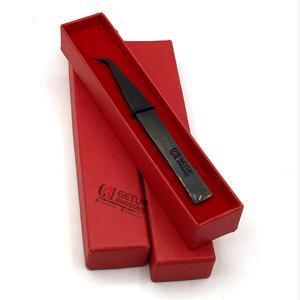 Pince à épiler pour extension de cils en acier inoxydable Plasma noir de meilleure conception Instruments de beauté avec logo personnalisé Vente en gros - Product Image 2