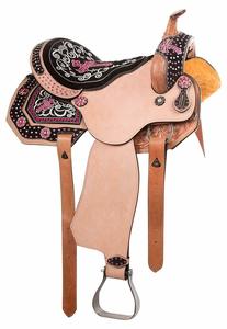 Silla de Montar Occidental Premium de Alta Calidad con Armazón de Fibra de Vidrio y Asiento de Cuero de Gamuza Suave, Fabricada en India con Cuero Genuino - Product Image 2