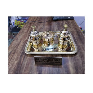 Juego de Comunión de Latón con Bandeja, Artículos Religiosos - Product Image 1
