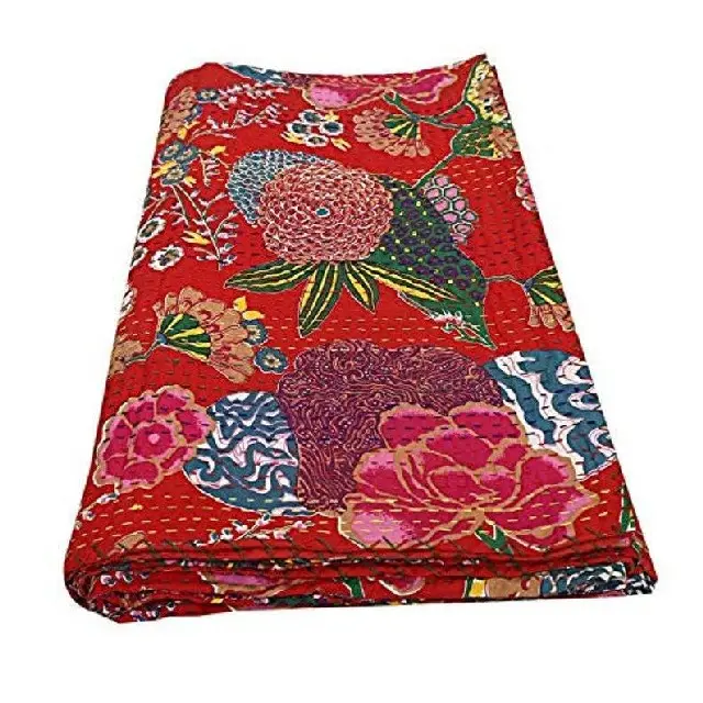 Ensemble de couettes souples, couvre-lit, couvre-lit, 100 coton, Kantha, pour la décoration de la maison, personnalisé, vente en gros, Lot imprimé Floral