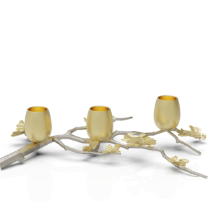 Hot Vantage Modern Fancy New Design Premium Fundición de aluminio Diseño único Soporte de vela con 3 velas y soporte de vela plegable - Product Image 1