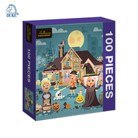 Jouet éducatif en papier sur le thème d'Halloween 100 pièces Puzzles pour enfants au sol personnalisés acceptables pour les enfants de 2 à 4 ans