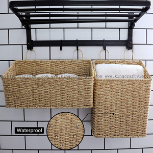 越南客厅批发藤挂壁架和带花盆功能的储物篮 - Product Image 3