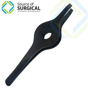 Cuchillas de acero inoxidable curvas y rectas Tijeras de belleza con punta afilada para pinzas de cejas Mango de plástico y acero - Product Image 1