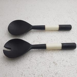 Outils à salade en bois à prix abordable avec poignée en métal Ustensiles de cuisine Serveur à salade en bois Cuillère à salade au design dernier cri - Product Image 6