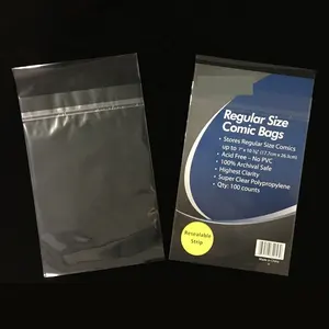 Custom Label Crystal Clear Plastic Comic Book Sleeves Comic Book Bags