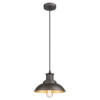 Lanterne suspendue de jardin contemporaine en fer doré CK-041, IP44, abat-jour en verre, ampoule à économie d'énergie 100W max, garantie 2 ans