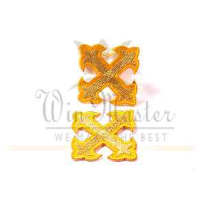 Cruz de alambre de lingotes de oro decorativo para accesorios de tubería elegantes de iglesia para decoración de vestimenta litúrgica - Product Image 5