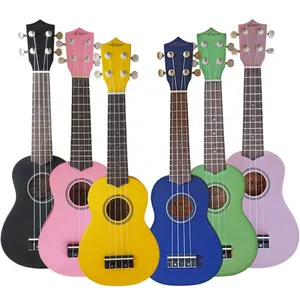 Aiersi Thương Hiệu Giá Rẻ Giá Tất Cả Gỗ Linden 21 Inch Soprano Ukulele Tùy Chỉnh OEM ODM Hawaii Guitar Nhạc Cụ Để Bán