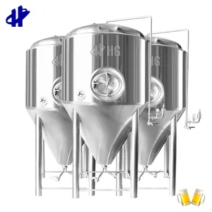 Equipo de fermentación de cerveza artesanal personalizable, tanque de fermentación de cerveza con camisa cónica de acero inoxidable, 3000l, 4000l